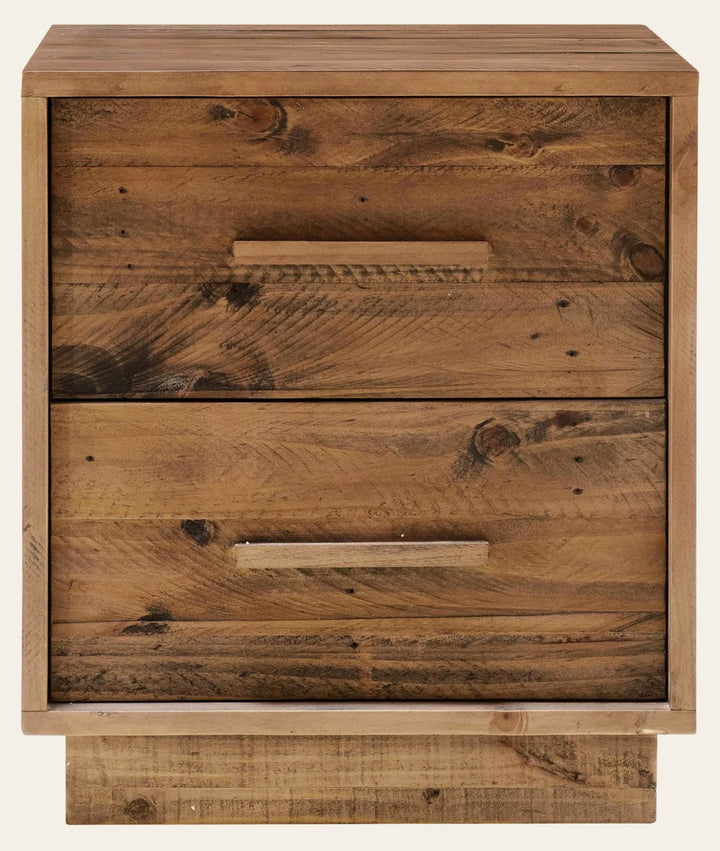 Nevada Nightstand in Dark Driftwood - two drawer nightstand by LH Imports - Whats New Furniture Portland OR