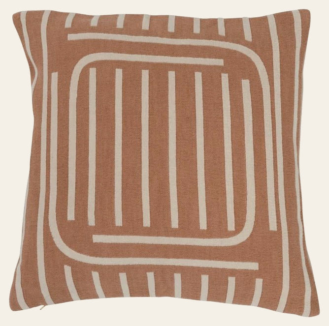 Woven Cotton Reversible Pillow w/ Lines - Whats New Furniture - Portland, Oregon