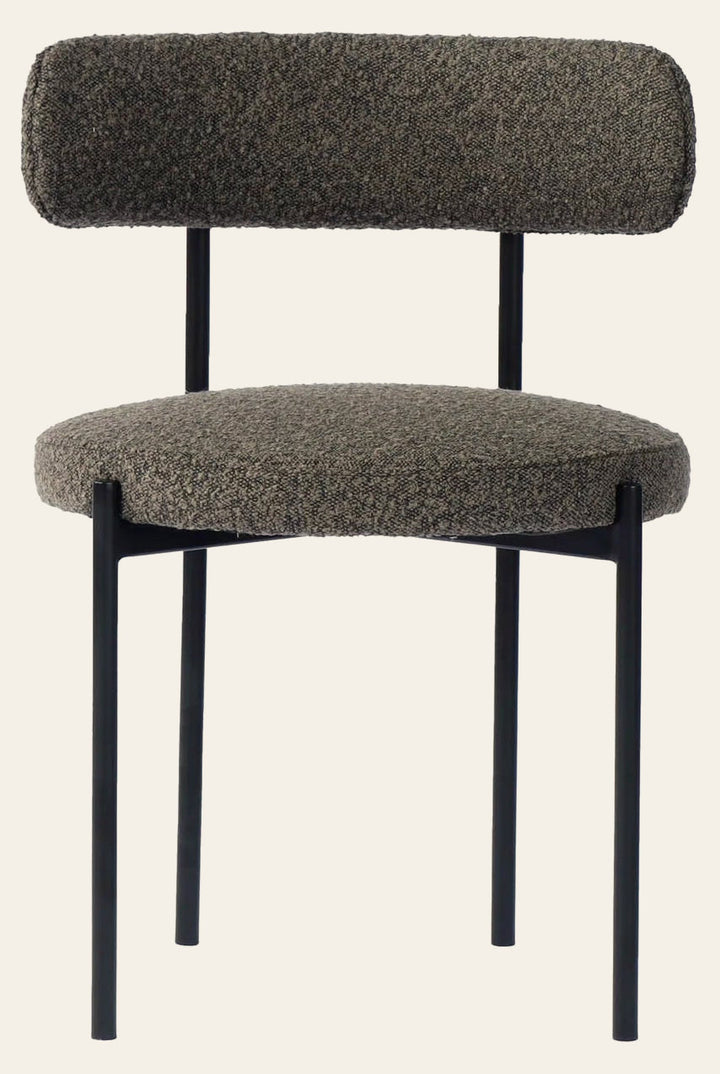 Cleo Dining Chair in Brown Boucle - studio - LH Imports - Whats New Furniture Portland OR