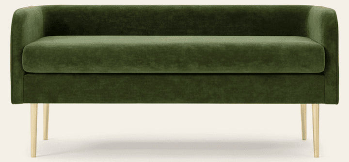 Marsha Velvet Bench in Dainty Green - velvet bench by NPD - Whats New Furniture Portland OR