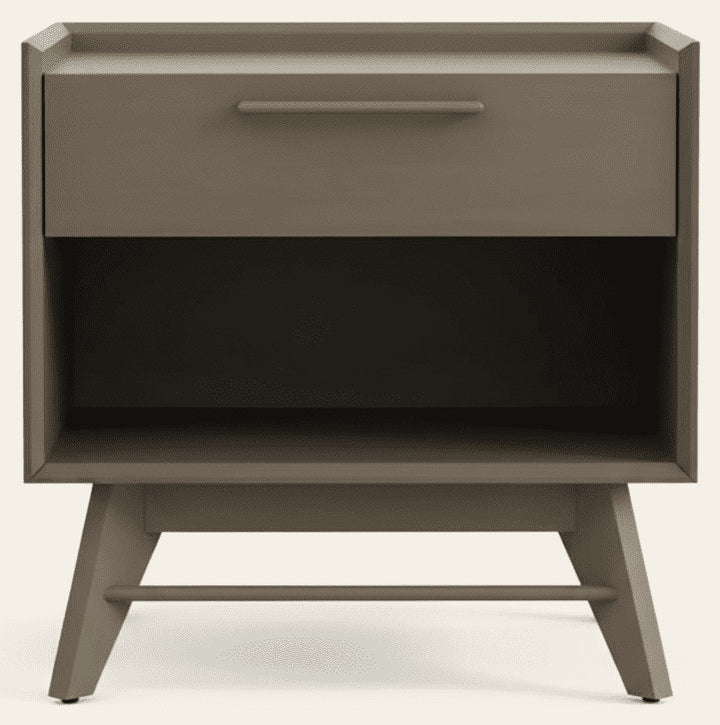 Rainier Nightstand in gray - mid-century gray nightstand by Unique Furniture - Whats New Furniture Portland OR