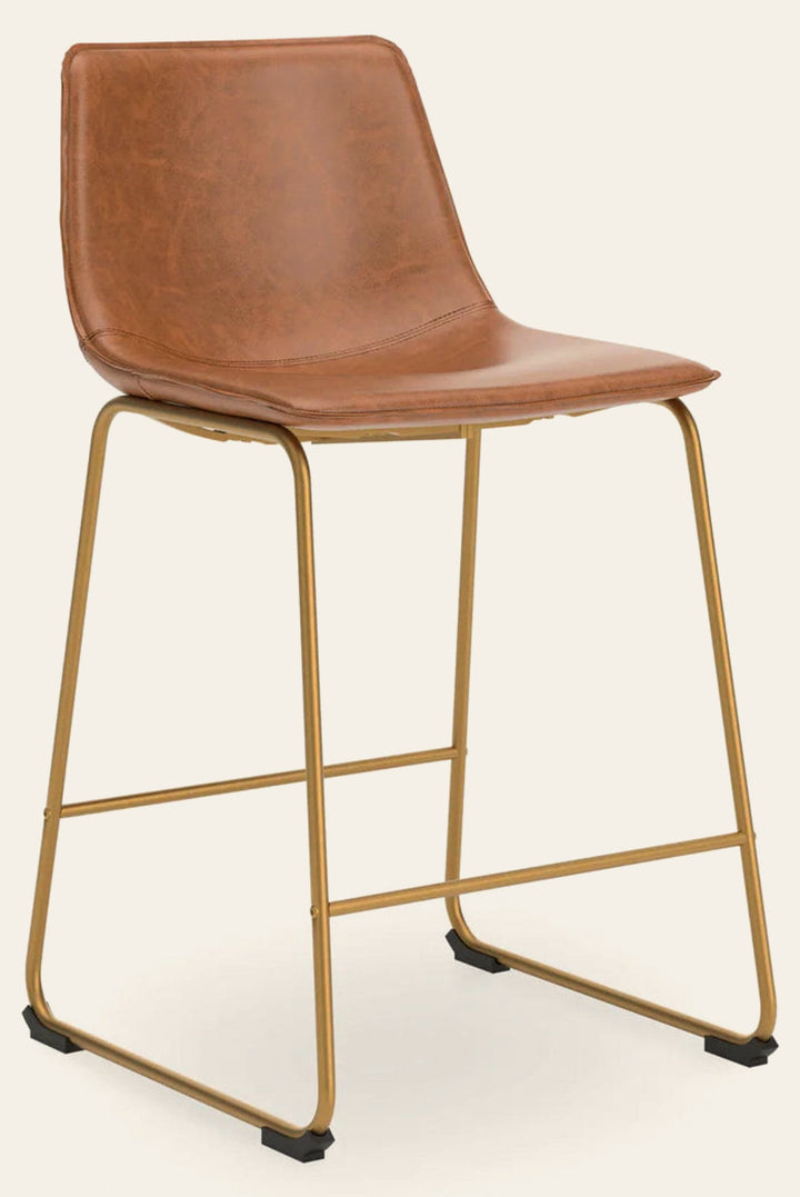 Ciabori Barstool in Brown Gold - brown gold barstool by Ashley - Whats New Furniture Portland OR