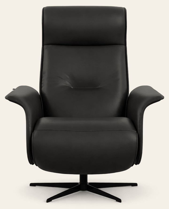 Finn Large Power Recliner w/Battery in leather - Norwegian power recliner by Fjords - Whats New Furniture Portland OR