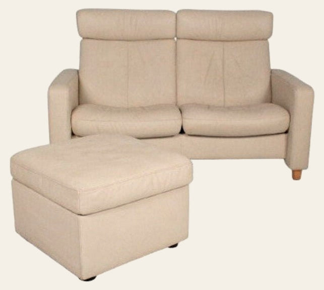 Stressless Loveseat + Ottomans - Whats New Furniture - Portland, Oregon
