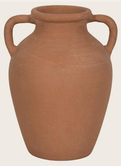 13" Terracotta Vase With Handles in terracotta - terracotta amphora vase - Whats New Furniture Portland OR
