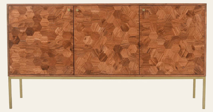 Kenzo Sideboard in Brown - brown acacia sideboard by LH Imports - Whats New Furniture Portland OR