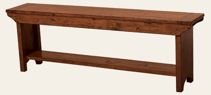Irish Coast Regular Bench in African Dusk - reclaimed pine bench by LH Imports - Whats New Furniture Portland OR