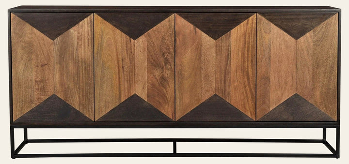 Illusion Sideboard in Medium Walnut Light Teak - mango wood sideboard by LH Imports - Whats New Furniture Portland OR
