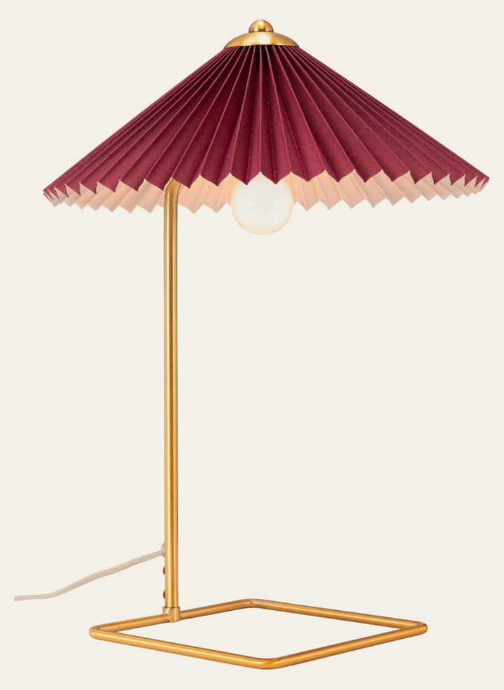 Charo Table Lamp in Red Gold - deco glam table lamp by Zuo - Whats New Furniture Portland OR