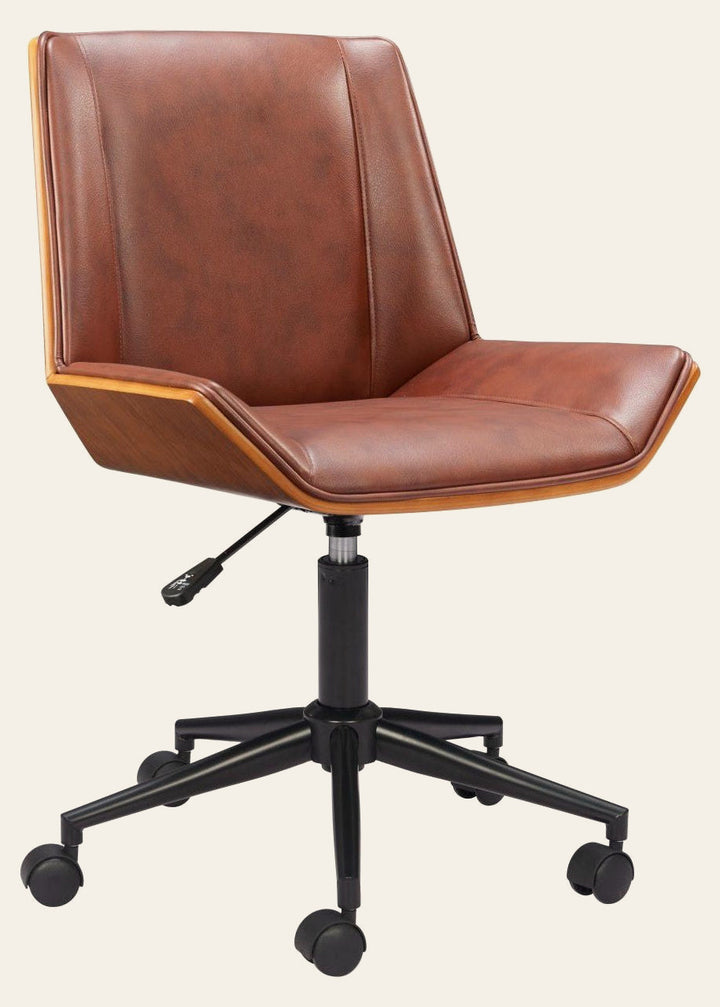 Maker Office Chair in Brown - adjustable office chair by Zuo - Whats New Furniture Portland OR