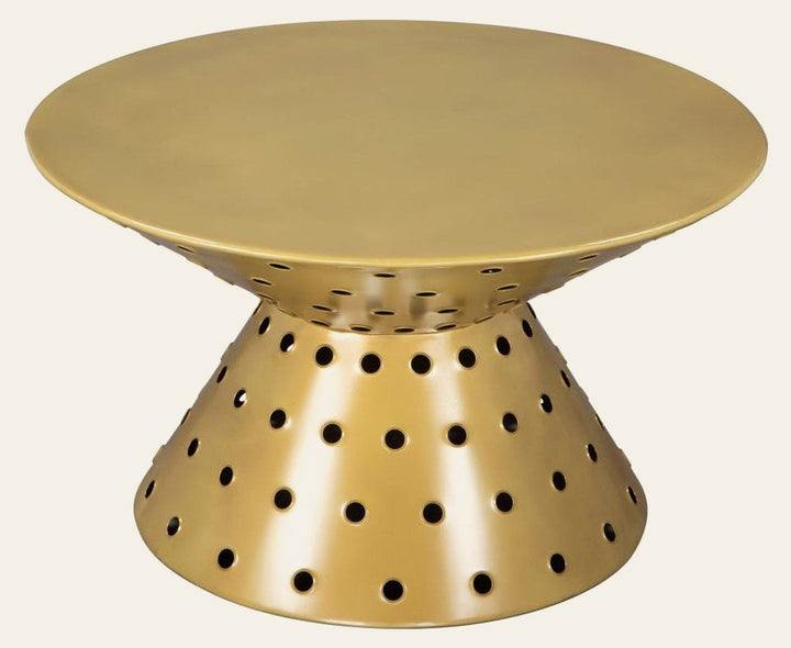 Electron Coffee Table in Gold - gold coffee table by Zuo - Whats New Furniture Portland OR