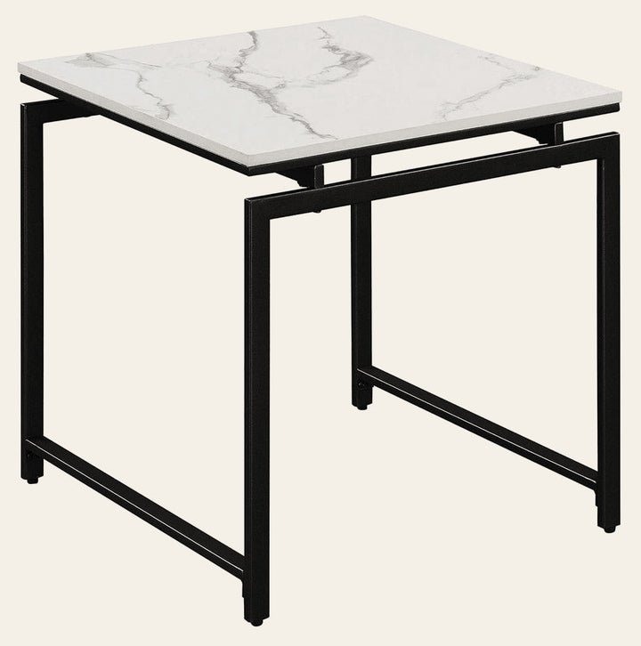 Clark Side Table in Faux Marble - side table by Coaster - Whats New Furniture Portland OR