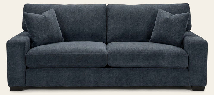 Navy Velvet Sofa - consignment furniture Portland - Whats New Furniture Portland OR
