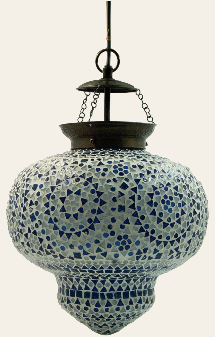 Glass Mosaic & Metal Pendant Lamp in Mosaic Brass - glass mosaic pendant lamp by Creative - Whats New Furniture Portland OR