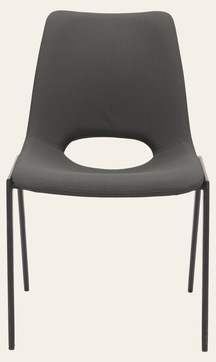 Desi Armless Dining Chair in Black - black armless dining chair by Zuo - Whats New Furniture Portland OR