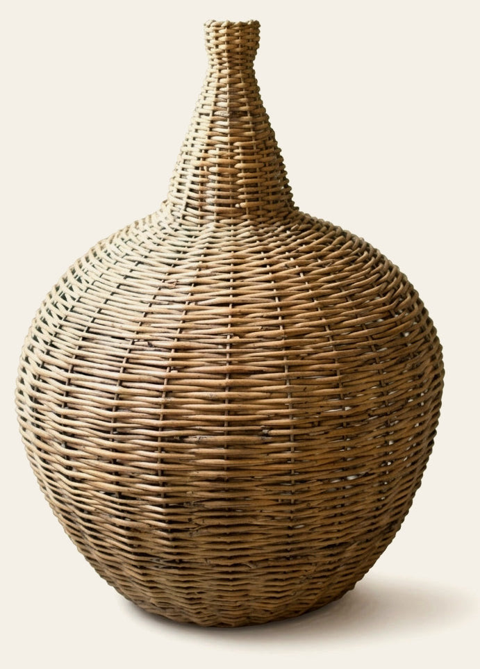 Round Wicker Vessel - Studio Front - What's New Furniture Portland Oregon