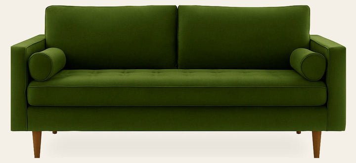 Nirvana Sofa in Vintage Moss - Oregon-made bench sofa by Stanton - Whats New Furniture Portland OR