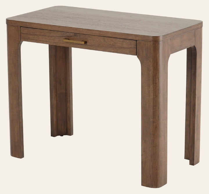 Trevin KD Small 1 Drawer Desk in Walnut - Walnut small drawer desk by NPD - Whats New Furniture Portland OR