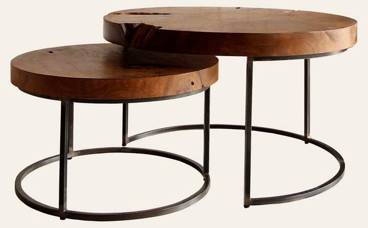 Otto Nesting Coffee Table in reclaimed teak - reclaimed teak nesting tables by NPD - Whats New Furniture Portland OR