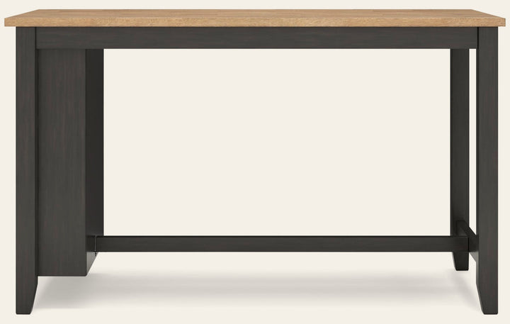 Gesthaven Counter Height Dining Table in Natural/Dark Brown - front view - Ashley Furniture - Whats New Furniture Portland OR