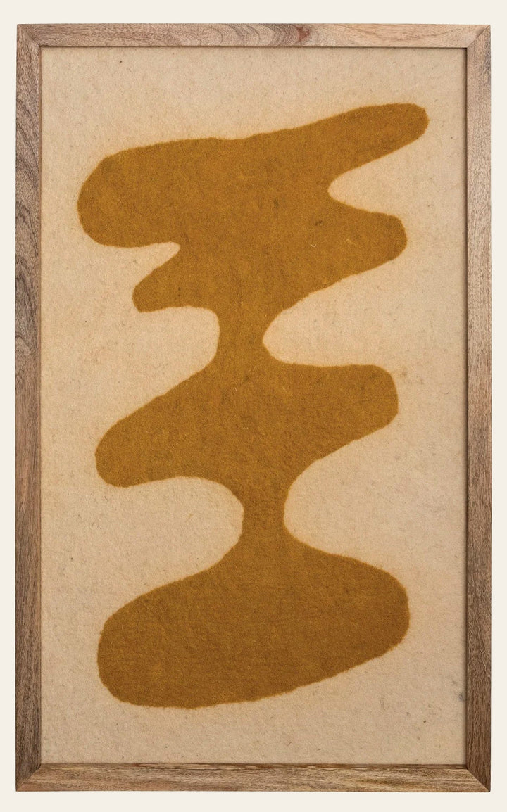 Handmade Mango Wood Framed Wool Felt Wall Decor - Whats New Furniture Portland OR