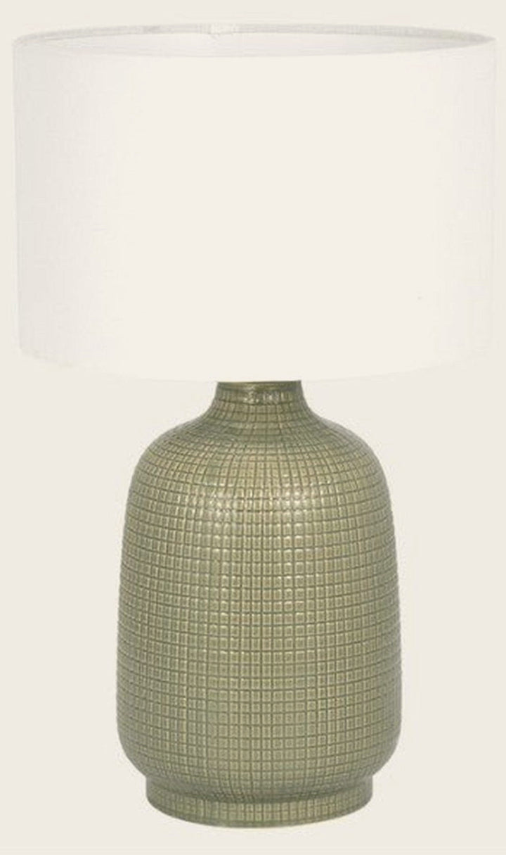 19" Ceramic Table Lamp in Dark Sage - ceramic table lamp by Sagebrook Home - Whats New Furniture Portland OR
