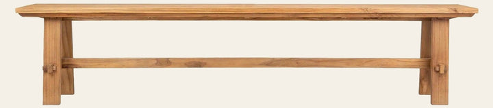 Artisan Bench in Natural Teak - reclaimed teak bench by LH Imports - Whats New Furniture Portland OR