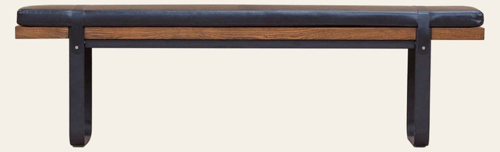 Brooklyn Upholstered Bench in Brown - upholstered bench by LH Imports - Whats New Furniture Portland OR