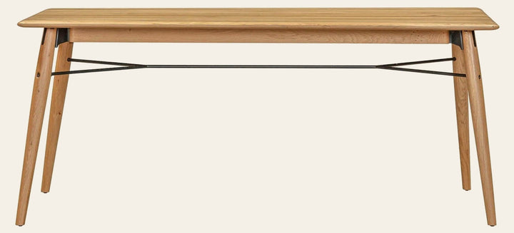 Distillery Dining Table in natural - oak and metal dining table by LH Imports - Whats New Furniture Portland OR