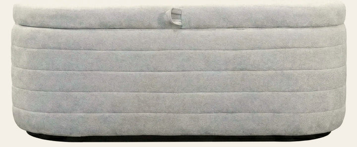 Elio Storage Bench in Platinum - upholstered storage bench by LH Imports - Whats New Furniture Portland OR