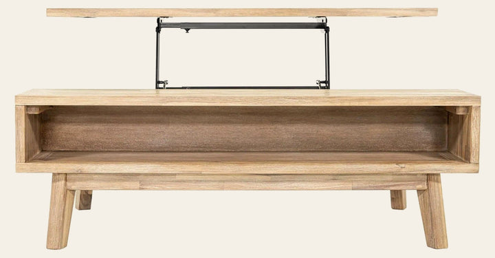 Gia Coffee Table w/ Lift Top in Light Driftwood - lift-top coffee table by LH Imports - Whats New Furniture Portland OR