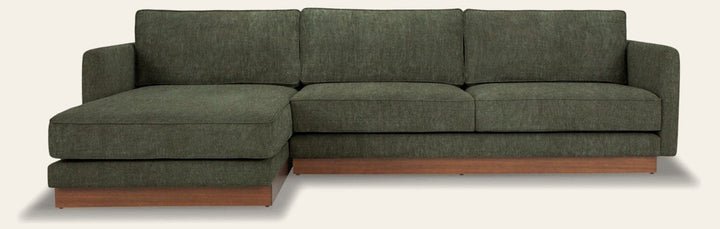 Highland Sectional in Canna Forest Green - chaise sectional private label - Whats New Furniture Portland OR