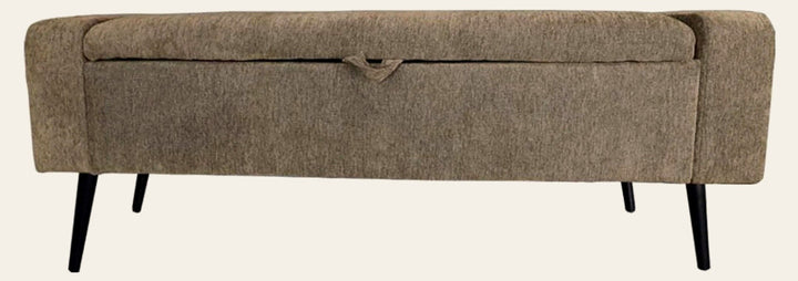 Khloe Storage Bench in Chocolate - upholstered storage bench by LH Imports - Whats New Furniture Portland OR