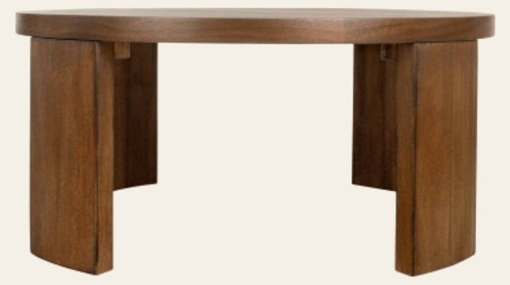 Londyn Round Coffee Table in Rustic Walnut - round coffee table by NPD - Whats New Furniture Portland OR