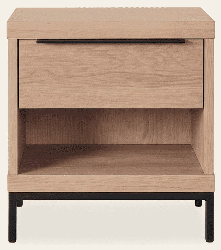 Montego One Drawer Nightstand in natural - mid-century oak nightstand by Moe's - Whats New Furniture Portland OR