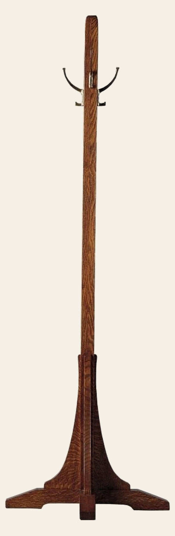 stickley-oak-brass-coat-rack-portland - Whats New Furniture Portland OR