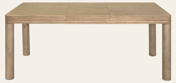 Opera Extension Dining Table in Scrubbed Teak - reclaimed pine extension dining table - Whats New Furniture Portland OR