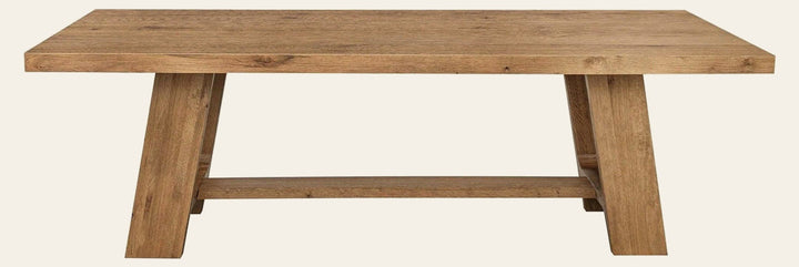 Pender Dining Table in Cashew - oak veneer trestle dining table by LH Imports - Whats New Furniture Portland OR