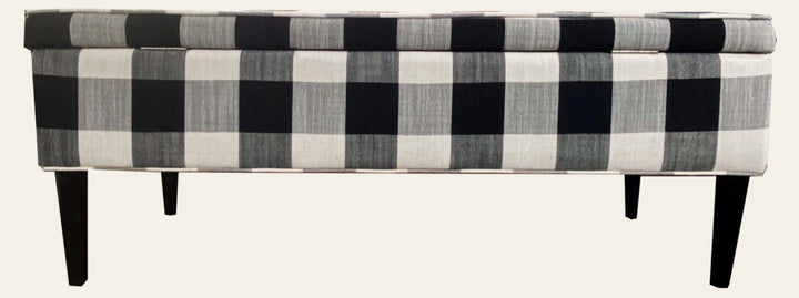 Plaid Storage Bench - Whats New Furniture - Portland, Oregon