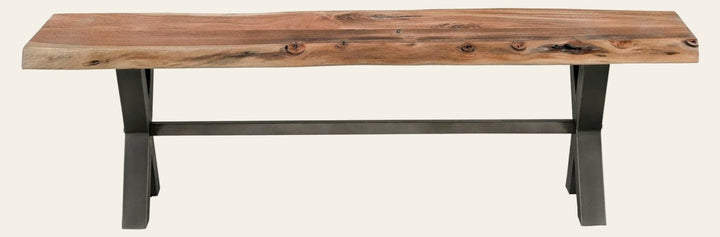 Restore Live Edge Bench in Solid Acacia - live edge bench by LH Imports - Whats New Furniture Portland OR