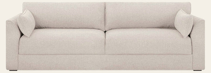 Rochester Sofa in Belfast Cream - mid-century chenille sofa private label - Whats New Furniture Portland OR