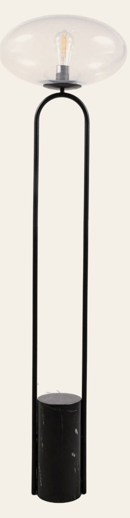 Sheridan Marble Base Floor Lamp front view - floor lamp by Sagebrook Home - Whats New Furniture Portland OR