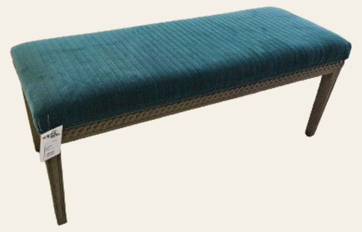 Teal Fabric Bench - Whats New Furniture - Portland, Oregon