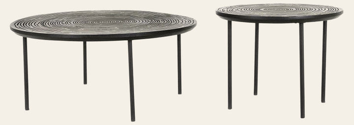 Woodland Nest Coffee Table in Black - round nesting coffee table set by Moe's - Whats New Furniture Portland OR