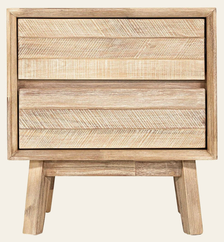 Gia 2 Drawer Nightstand in Light Driftwood - two drawer nightstand by LH Imports - Whats New Furniture Portland OR