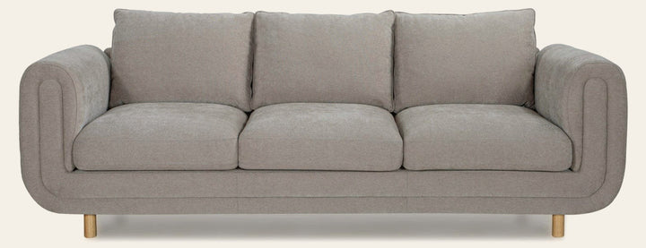 Fairhaven 3-Seater Sofa in Dine Latte greige — front view — What's New Furniture Portland