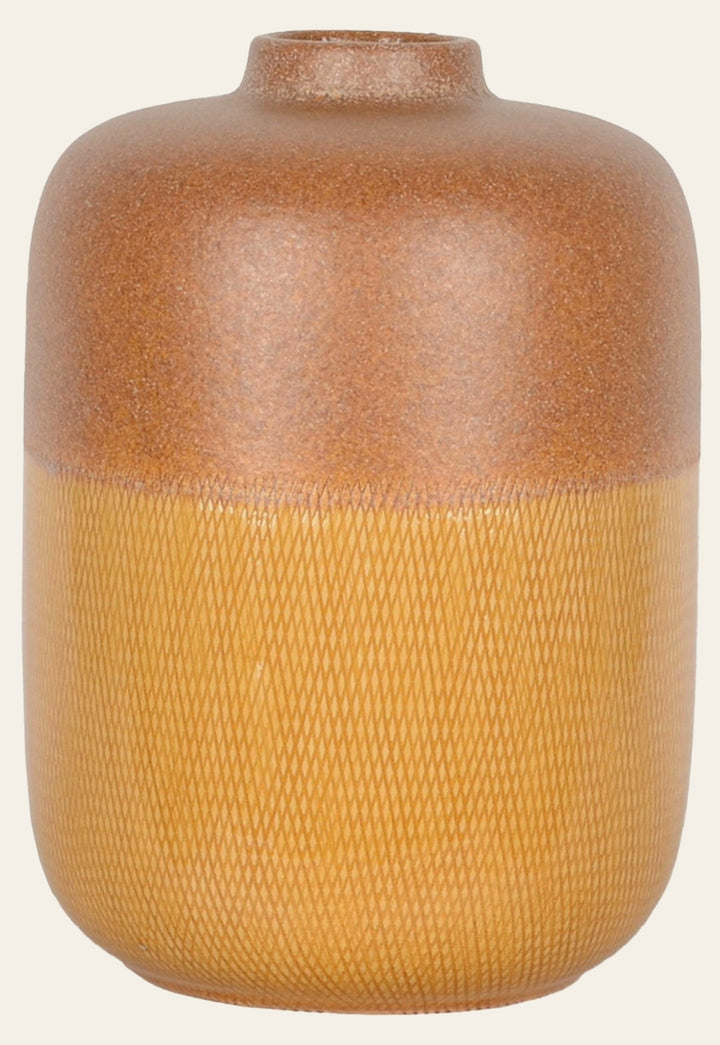 Bregenz two-tone amber ceramic vase 12 inch - Sagebrook Home - Whats New Furniture Portland OR
