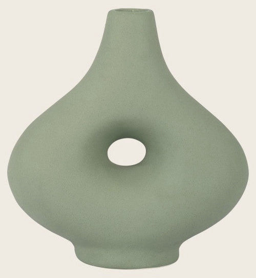 Short Open Cut-out Nomad Vase front view - Whats New Furniture Portland OR