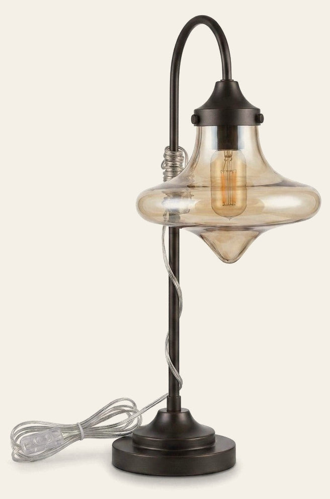 Glass Mid-Century Table Lamp - consignment furniture Portland - Whats New Furniture Portland OR
