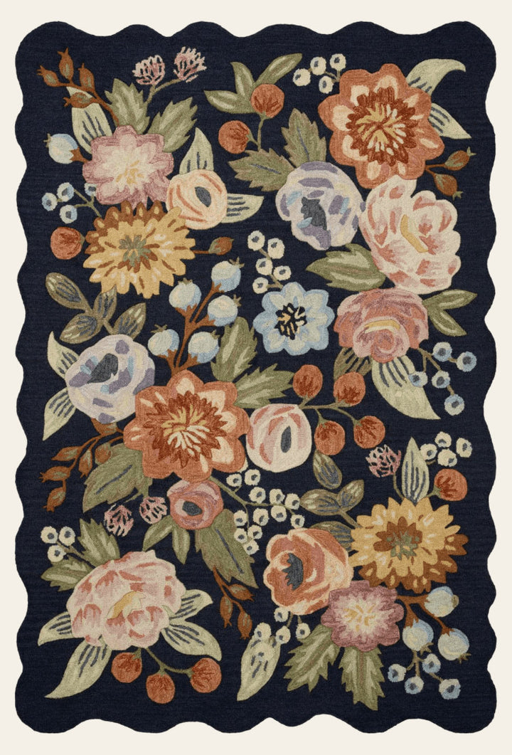 Vintage Blossom Navy - What's New Furniture - Portland, Oregon